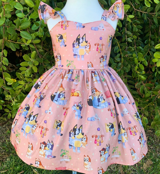 Pink Bluey Girls' Summer Dress