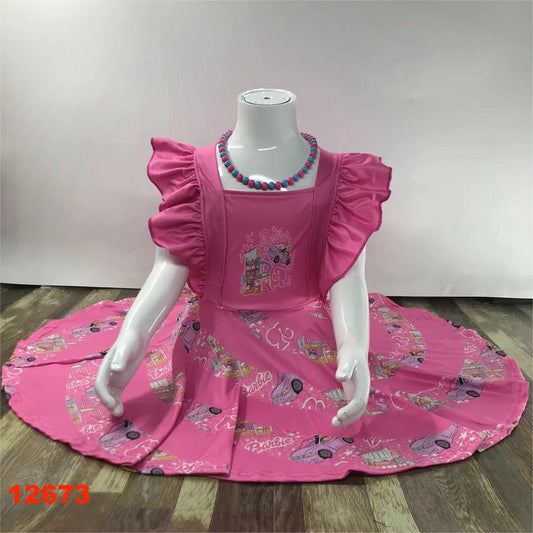 Barbie Twirl Girls' Summer Dress