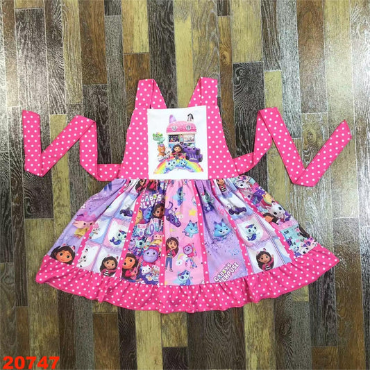 Gabby Twirl Polka Dot Ruffle Girls' Summer Dress