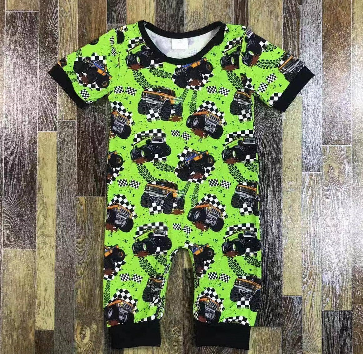 Monster Truck  Bamboo Romper