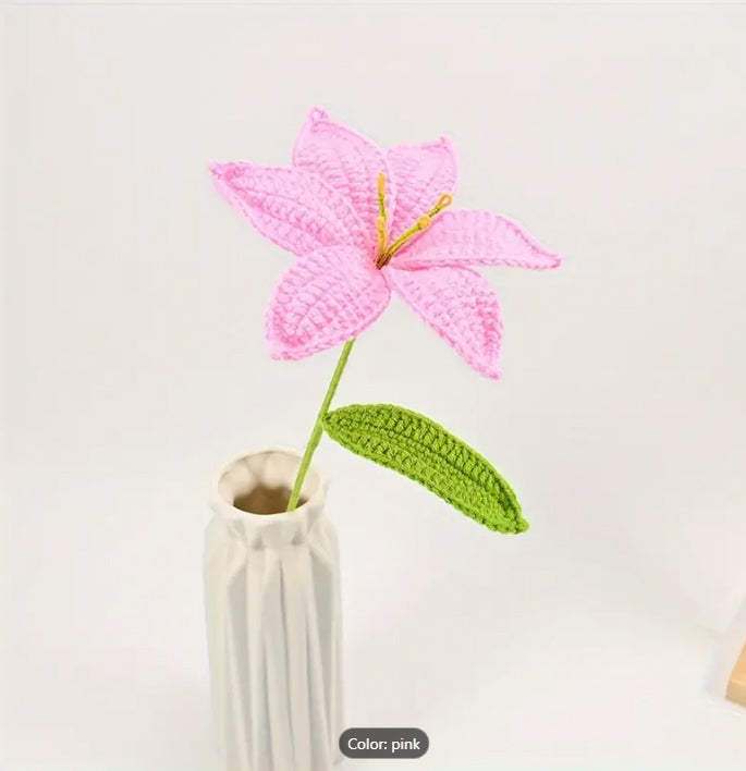 Crochet Pink Lily