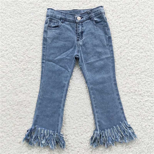 Bleached Fringed Jeans